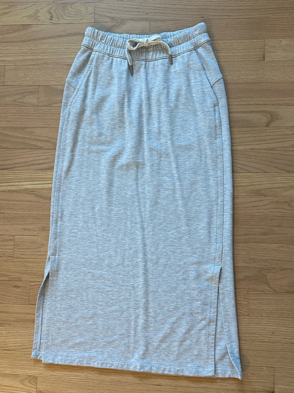 lululemon athletica Light Gray Drawstring Maxi Skirt